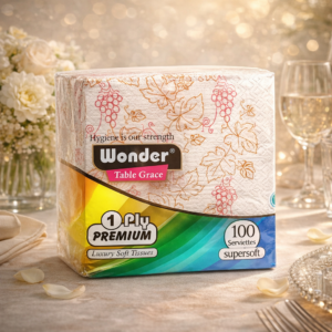 Printed tissue paper napkins